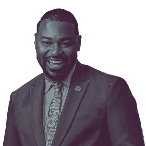 Black and white headshot of Joshua Cole, Virginia HD-65, smiling and looking directly into the camera.