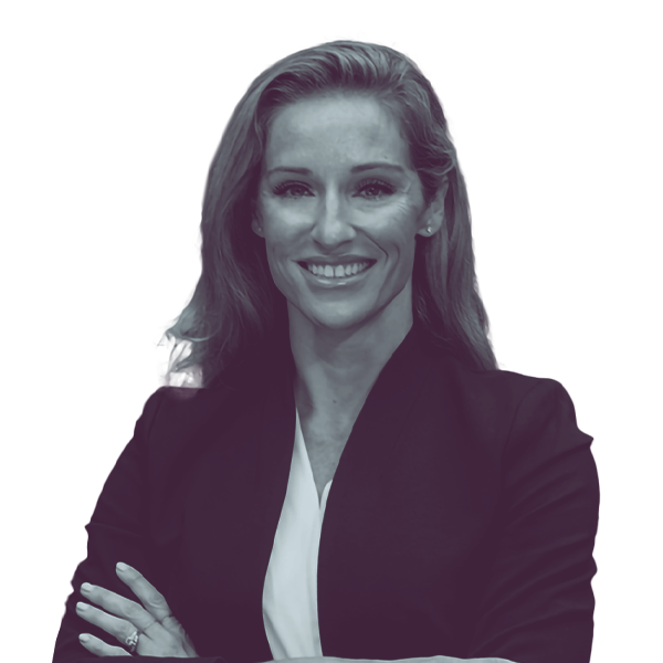 Black and white headshot of Susanna Gibson, Virginia HD-57, smiling and looking directly into the camera.