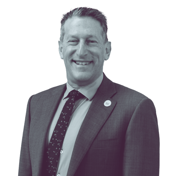 Black and white headshot of Andrew Zwicker, New Jersey LD-16 (Senate), smiling and looking directly into the camera.