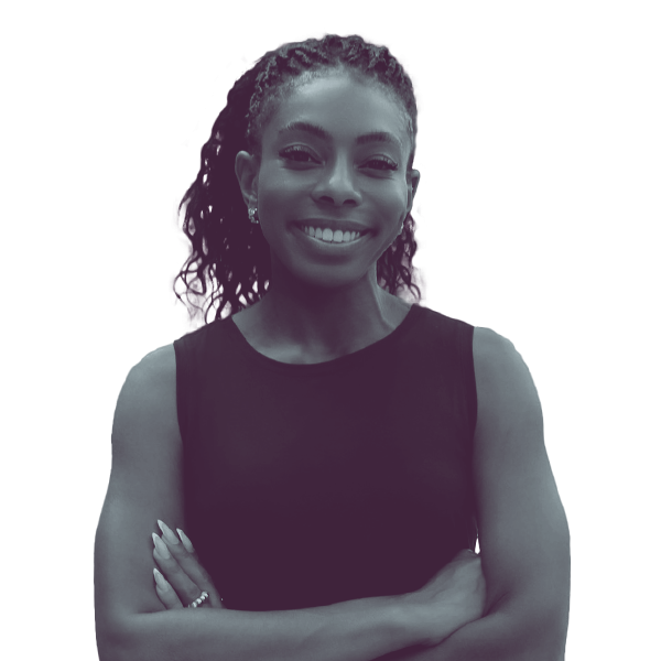 Black and white headshot of Lindsay Powell, Pennsylvania HD-21, smiling and looking directly into the camera.