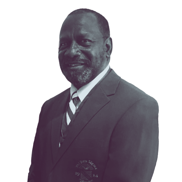 Black and white headshot of Andre DeBerry, Mississippi SD-10, smiling and looking directly into the camera.