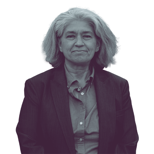 Black and white image of Lisa Grafstein of North Carolina Senate District Thirteen showing her from the waist smiling and looking into the camera.