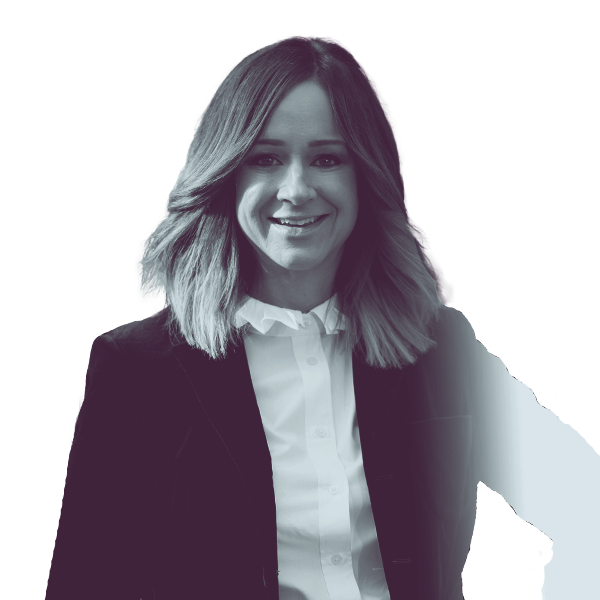 A black and white image of Sue Durichko of Ohio Senate District 24 showing her from the waist up smiling and looking into the camera.