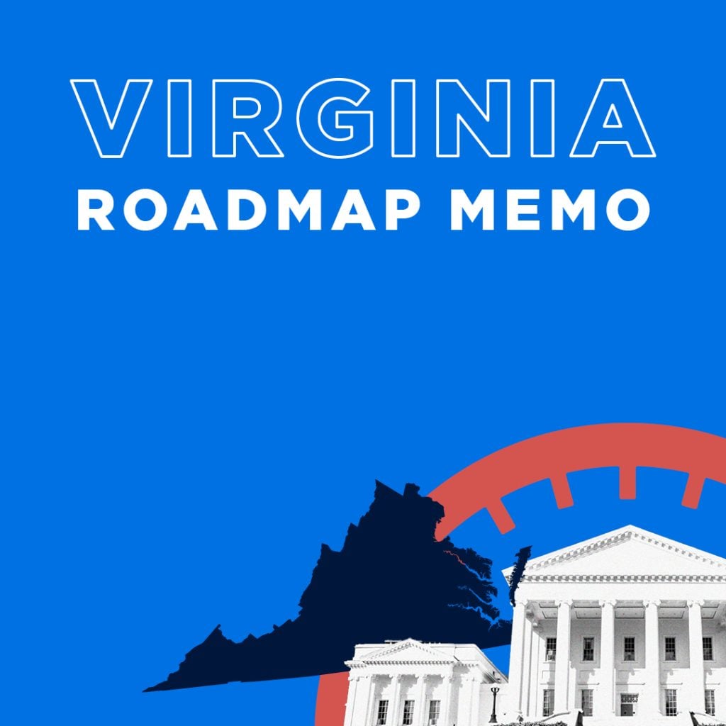 A square blue image with white text reading 