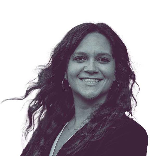 A black and white portrait of Lily Franklin, Democratic candidate for Virginia House District 41, smiling and looking into the camera.