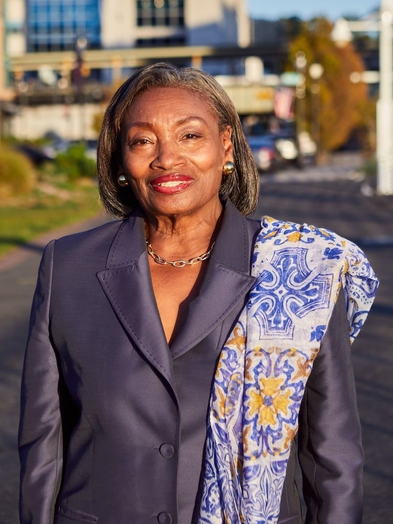 A professional portrait of DLCC Board Chair and New York Senate President Pro Tempore Andrea Stewart-Cousins.