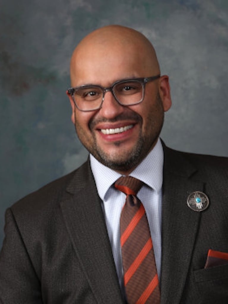 A professional portrait of DLCC Board Finance Chair and Speaker of the New Mexico House Javier Martínez