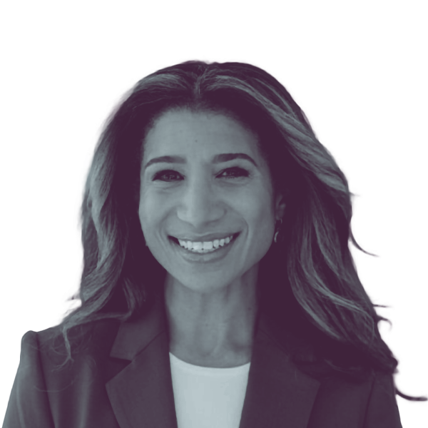 A black and white portrait of Debrah Shigley, Democratic candidate for Georgia Senate District 21, smiling and looking into the camera.