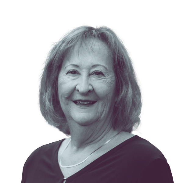 A black and white portrait of Corinne Cascadden, Democratic candidate for New Hampshire House District Coos 5, smiling and looking into the camera.