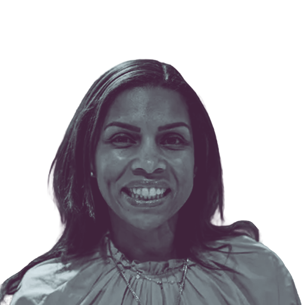 A black and white portrait of Ana Tiburcio, Democratic candidate for Pennsylvania House district 22.